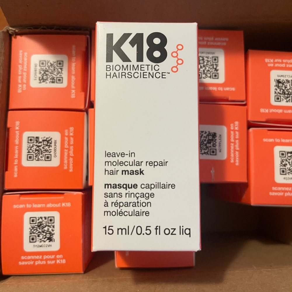 K18 Biomimetic Hairscience Leave-In Molecular Repair Hair Mask - White